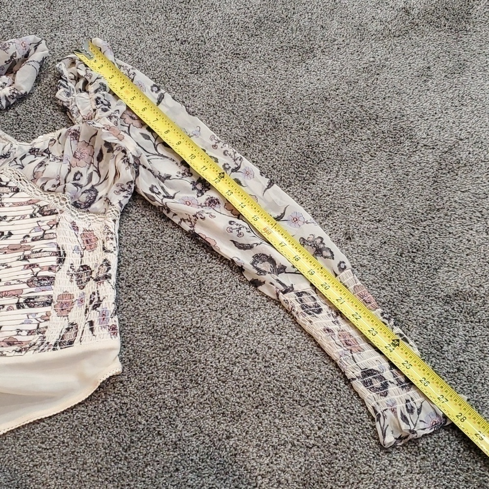 NWT Free People Brunch Date Floral Bodysuit sz XS - Picture 13 of 13